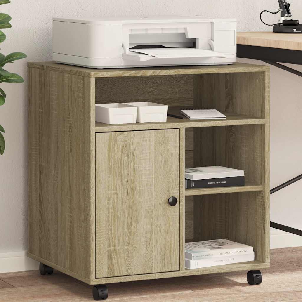 VidaXL Druckerschrank mit Rollen 60x50x67 cm Sonoma-Eiche-farben