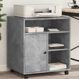 VidaXL Druckerschrank mit Rollen 60x50x67 cm betongrau