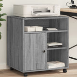 VidaXL-Druckerschrank mit Rollen 60 x 50 x 67 cm, Farbe Sonoma-Eiche grau