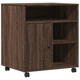 VidaXL Druckerschrank mit Rollen 60x50x67 cm braune Eiche