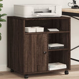 VidaXL Druckerschrank mit Rollen 60x50x67 cm braune Eiche