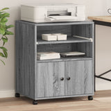VidaXL-Druckerschrank mit Rollen 60 x 48 x 74 cm, Farbe Sonoma-Eiche grau