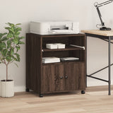 VidaXL Druckerschrank mit Rollen 60x48x74 cm braune Eiche