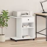 VidaXL Druckerschrank mit Rollen 60x40x68,5 cm weiß