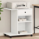 VidaXL Druckerschrank mit Rollen 60x40x68,5 cm weiß