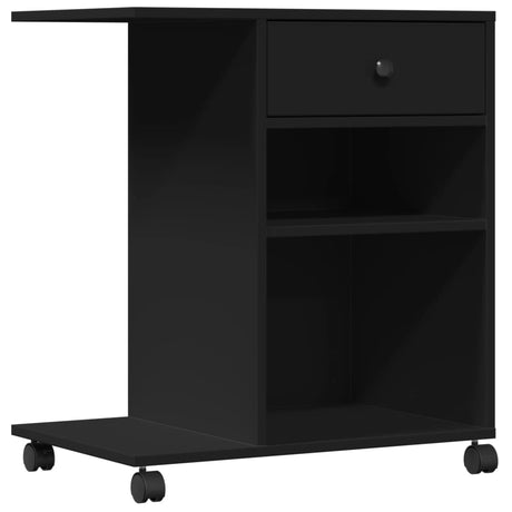 VidaXL Druckerschrank mit Rollen 60x40x68,5 cm schwarz