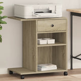 VidaXL Druckerschrank mit Rollen 60x40x68,5 cm Sonoma-Eiche-farben
