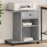 VidaXL Druckerschrank mit Rollen 60x40x68,5 cm betongrau