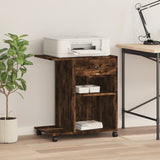 VidaXL Druckerschrank mit Rollen 60x40x68,5 cm geräucherte Eiche