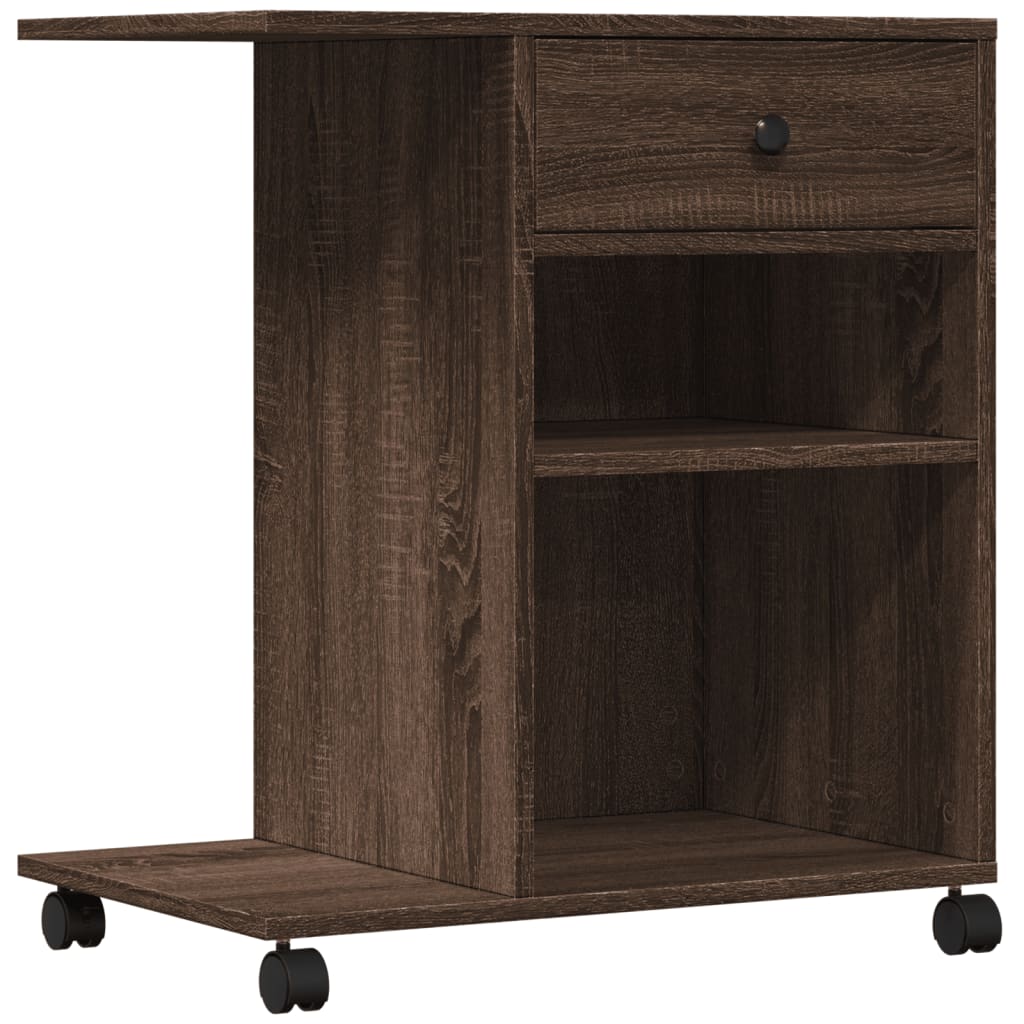 VidaXL Druckerschrank mit Rollen 60x40x68,5 cm braune Eiche