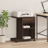 VidaXL Druckerschrank mit Rollen 60x40x68,5 cm braune Eiche