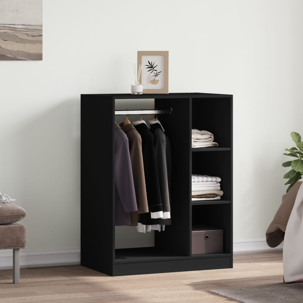 Vidaxl Garderobe 77x48x102 cm Property Wood Black