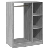 Garderoba vidaxl 77x48x102 cm praktična lesena siva Sonoma Oak obarvana