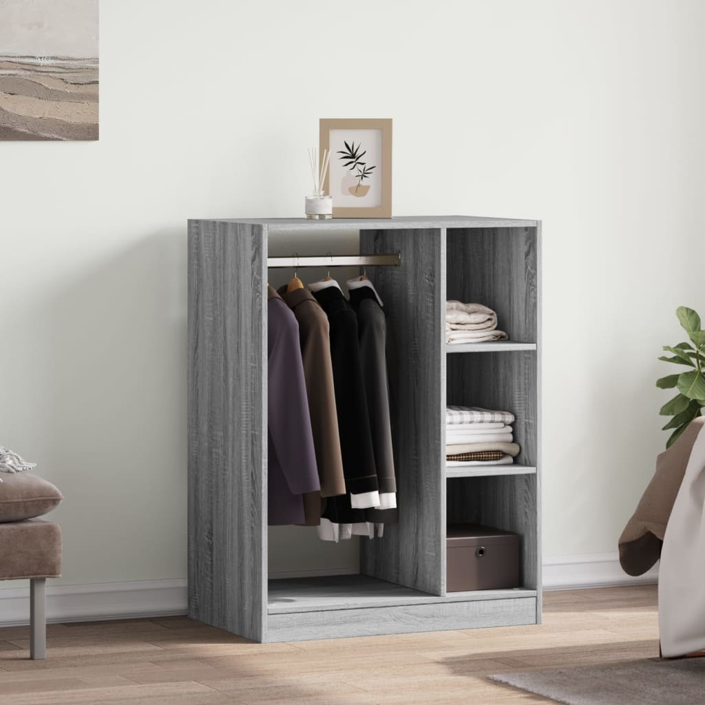 Vidaxl Wardrobe 77x48x102 cm en bois pratiqué gris sonoma chêne coloré