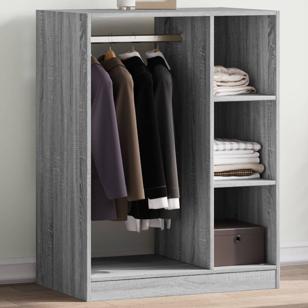 Vidaxl Wardrobe 77x48x102 cm en bois pratiqué gris sonoma chêne coloré