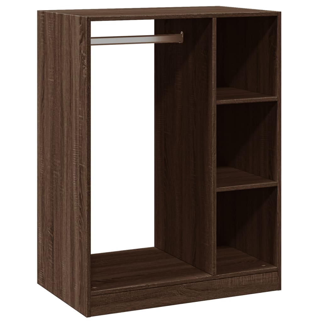 Vidaxl garderobe 77x48x102 cm utøvd trebrun eik farget