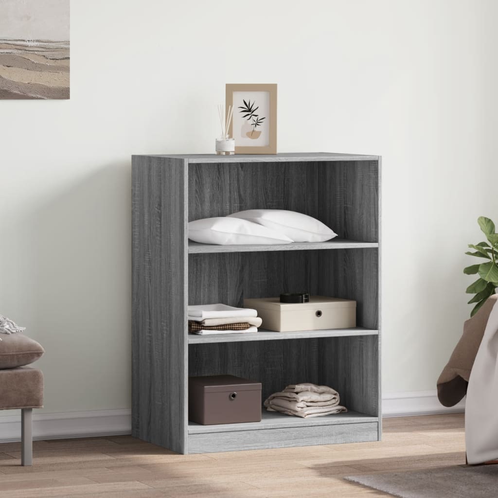 Vidaxl Garderob 77x48x102 CM Practled Wood Grey Sonoma Oak Colored