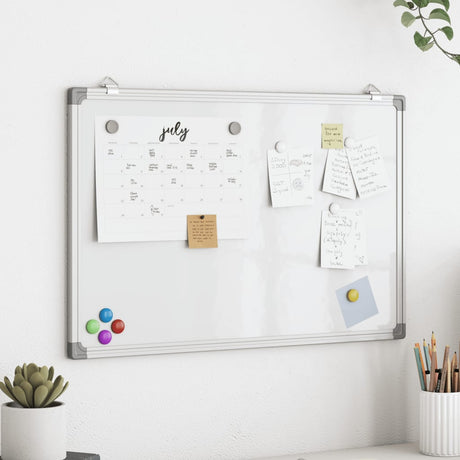 Vidaxx Whiteboard magnetisch 40x30x1,7 cm Aluminium