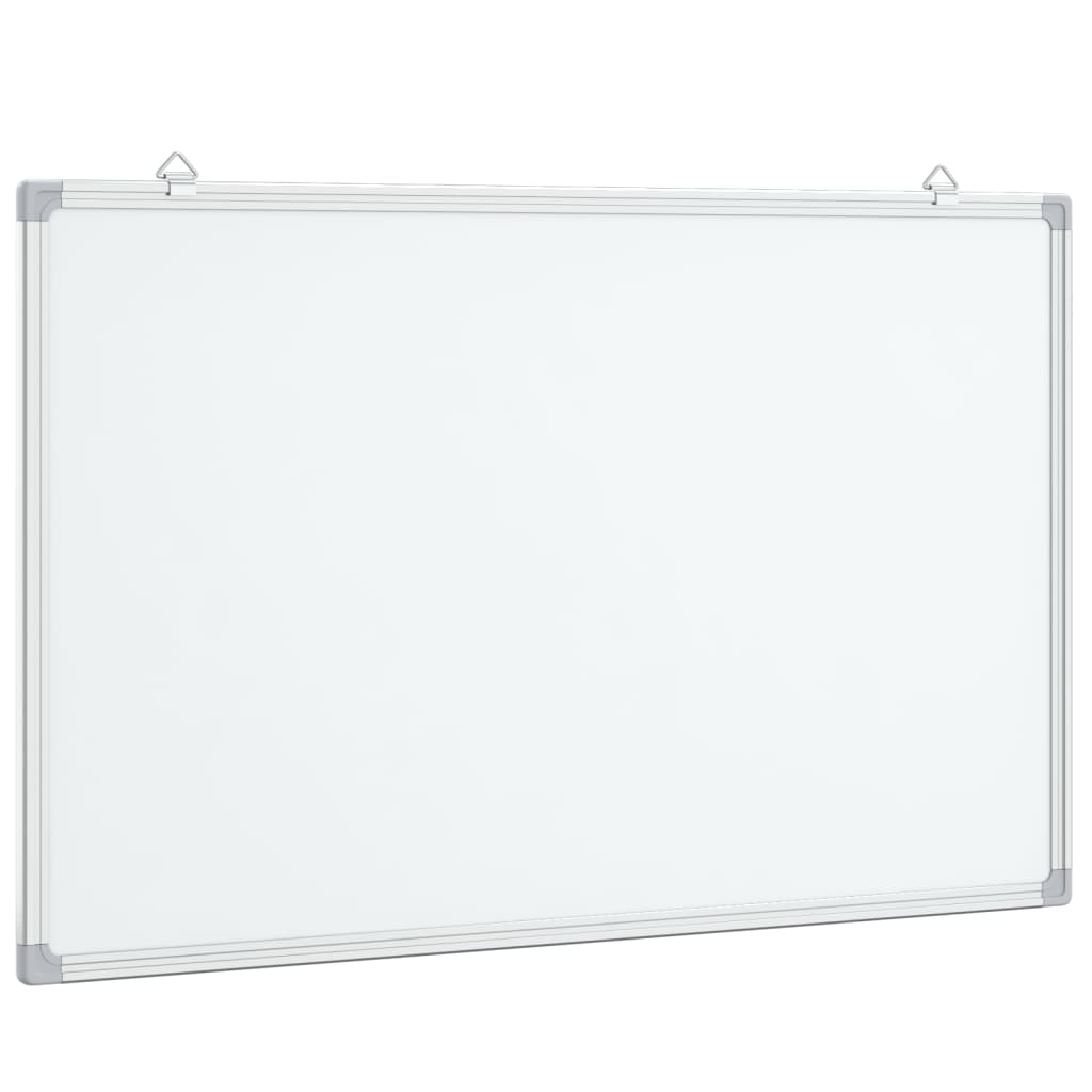 Vidaxl magnetno belo ploščo 80x50x1,7 cm aluminij