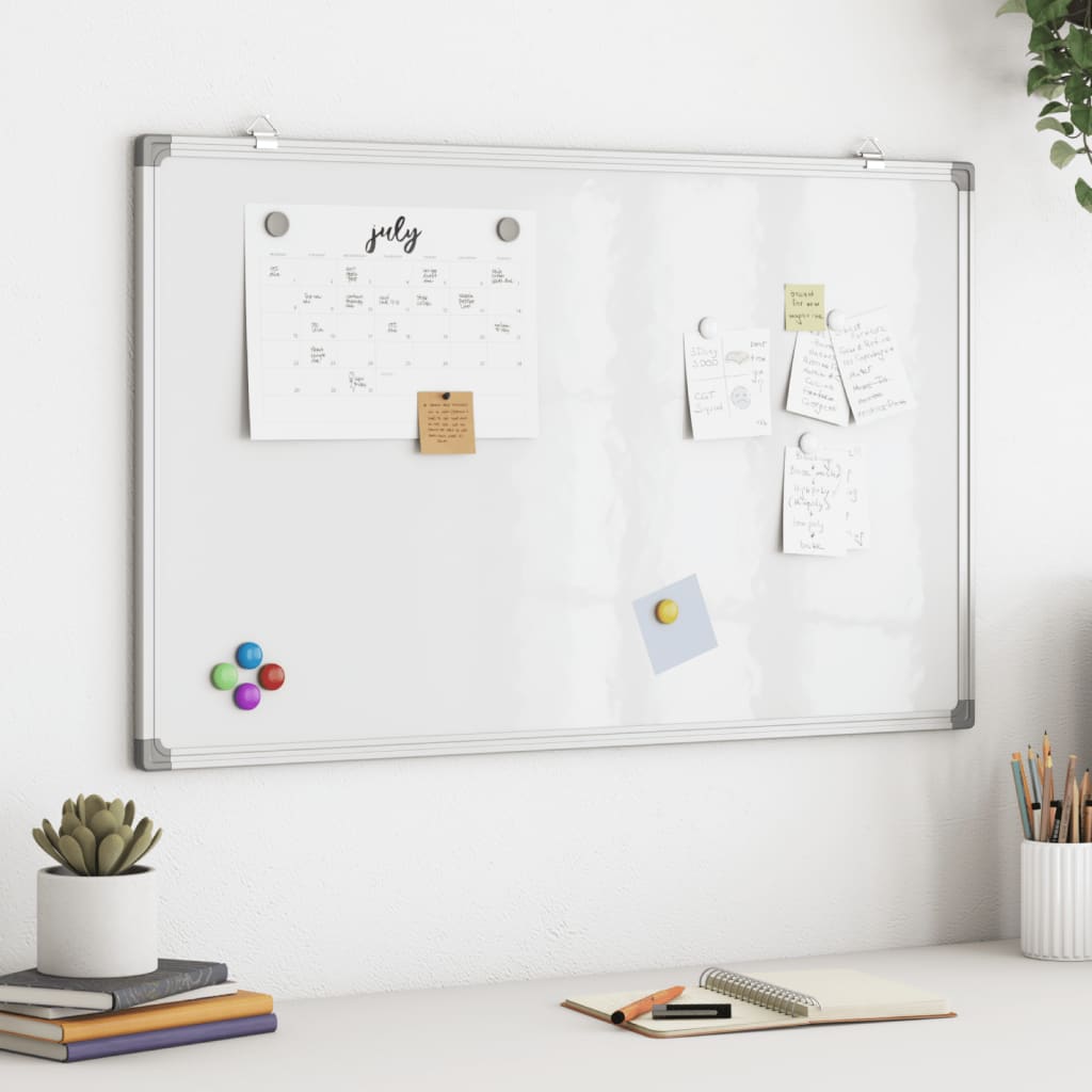 Vidaxx Whiteboard magnetisch 80x50x1,7 cm Aluminium