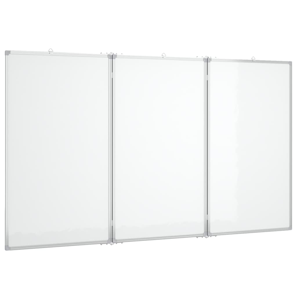 Vidaxl bela plošča magnetno zložljivo 150x80x1,7 cm aluminij