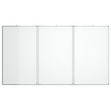 Vidaxl bela plošča magnetno zložljivo 150x80x1,7 cm aluminij