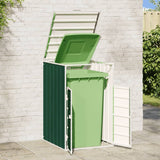 Vidaxl containerberging voor 1 container 72x81x115 cm staal groen