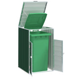 Vidaxl containerberging voor 1 container 72x81x115 cm staal groen