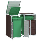 Vidaxx Containeraufbewahrung für 2 Container 144x81x113 cm brauner Stahl