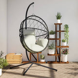VidaXL-Hängesessel mit Standard-Rattan und Stahlbeige
