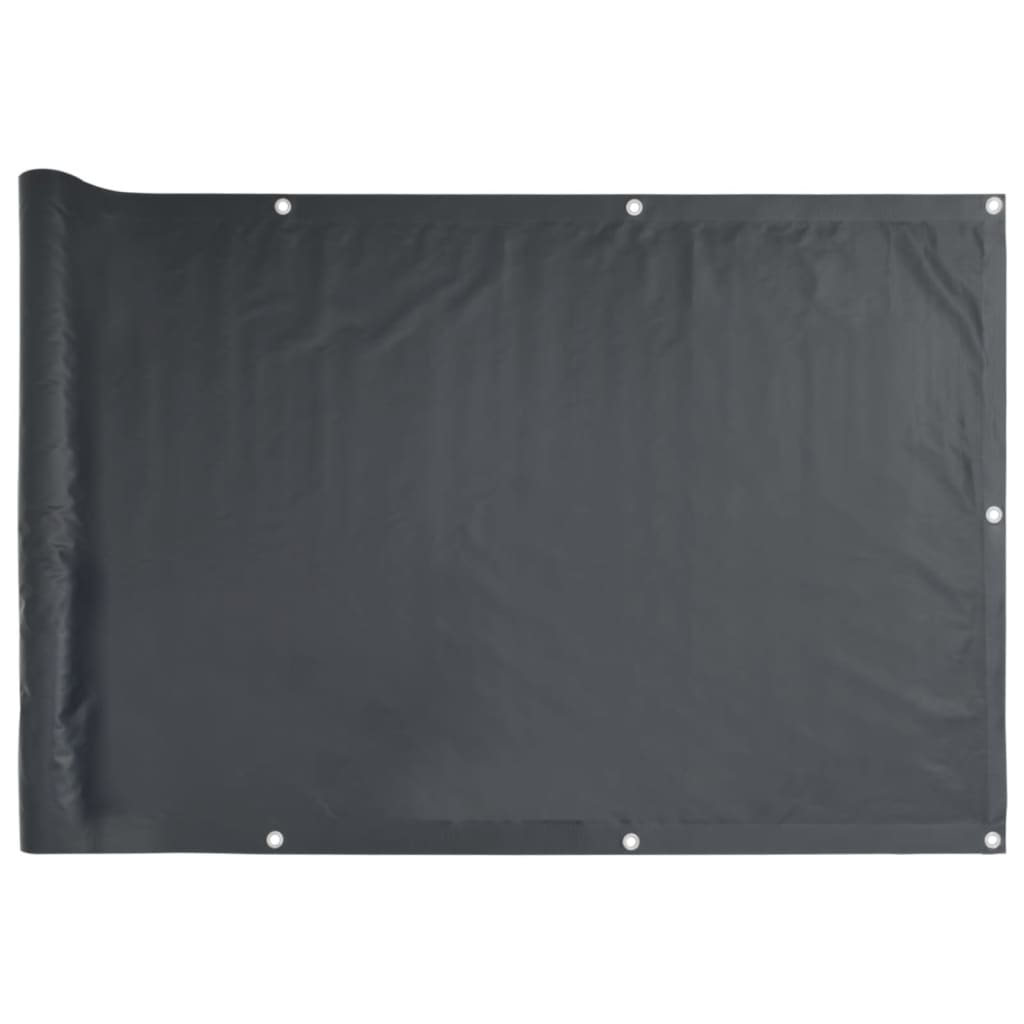 Vidaxl balkongskjerm 500x75 cm PVC Anthracite -farget