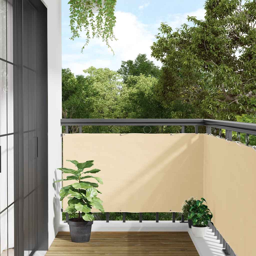 Vidaxx Balkonschirm 300x75 cm PVC cremefarben