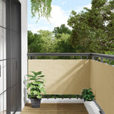 Écran de balcon Vidaxl 600x75 cm PVC Cream -Colored