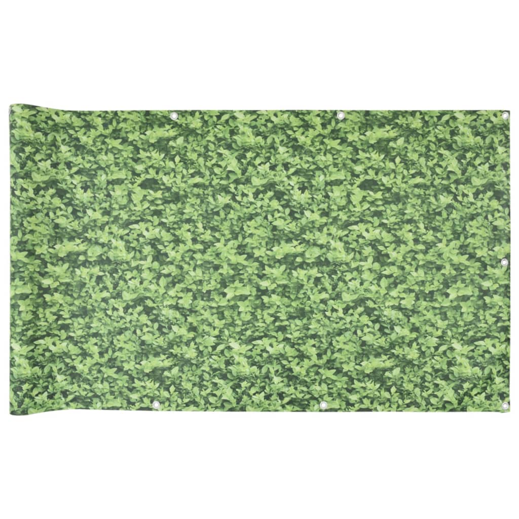 Patrón de planta de pantalla de balcón Vidaxl 500x75 cm PVC Green