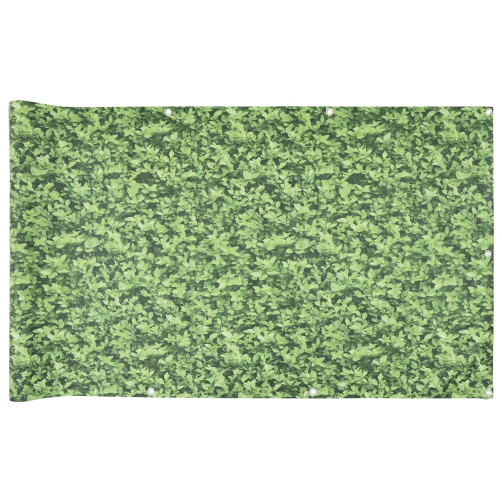 Patrón de planta de pantalla de balcón Vidaxl 600x75 cm PVC Green