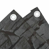 Vidaxx Balkonsichtschutz Steinmuster 500x75 cm PVC grau