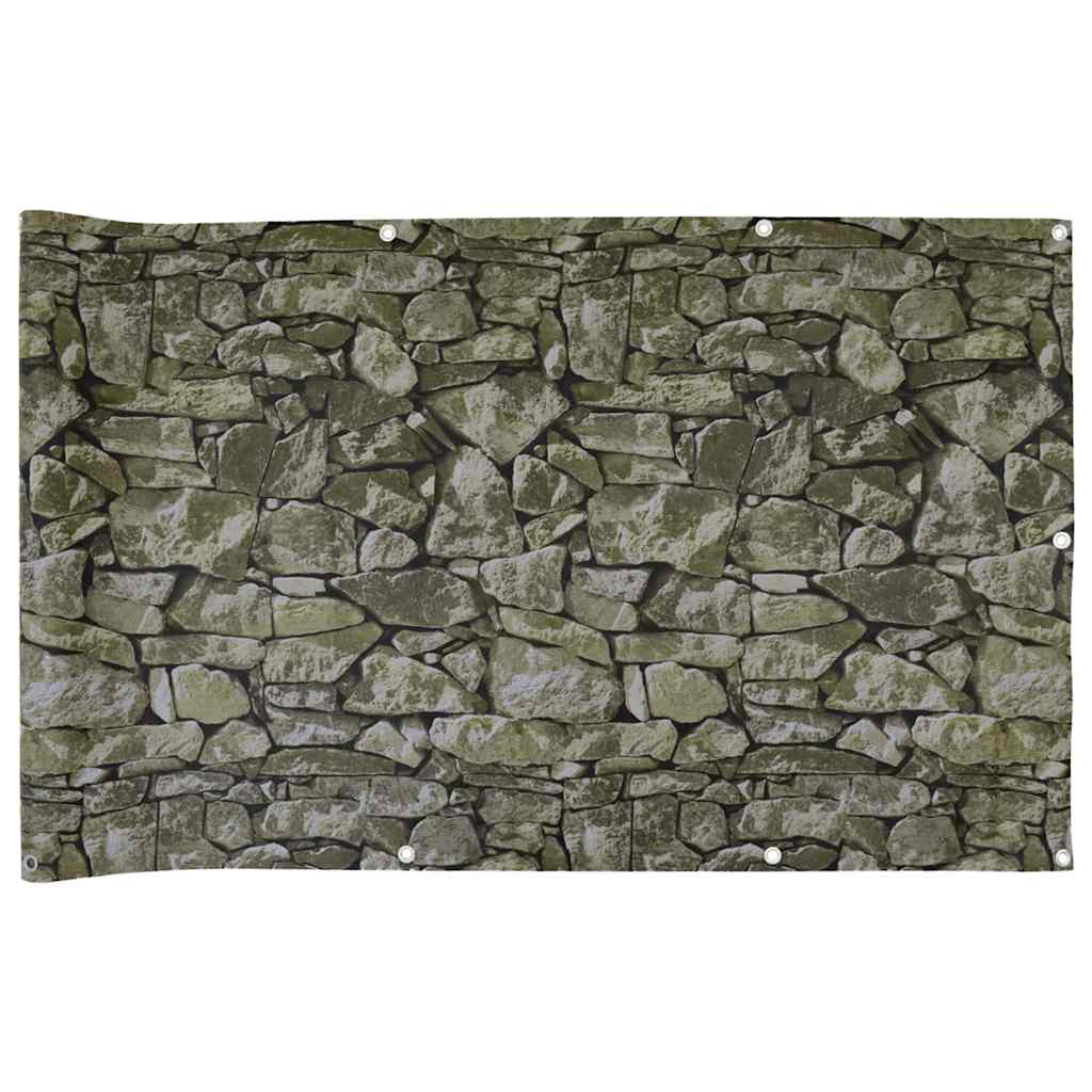 Vidaxx Balkonsichtschutz Steinmuster 300x75 cm PVC