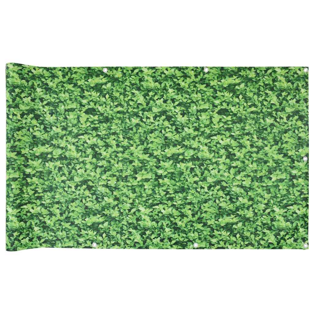 Vidaxx Balkonschirm Pflanzenmuster 400x90 cm PVC grün