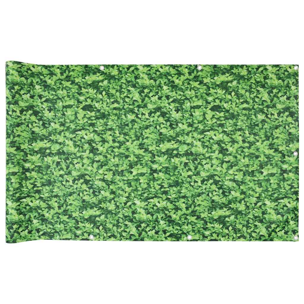 VidaXL Balkonschirm Pflanzenmuster 600x90 cm PVC grün