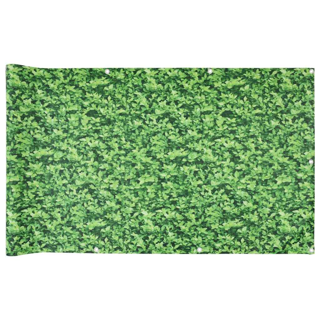 VidaXL Balkonschirm Pflanzenmuster 700x90 cm PVC grün