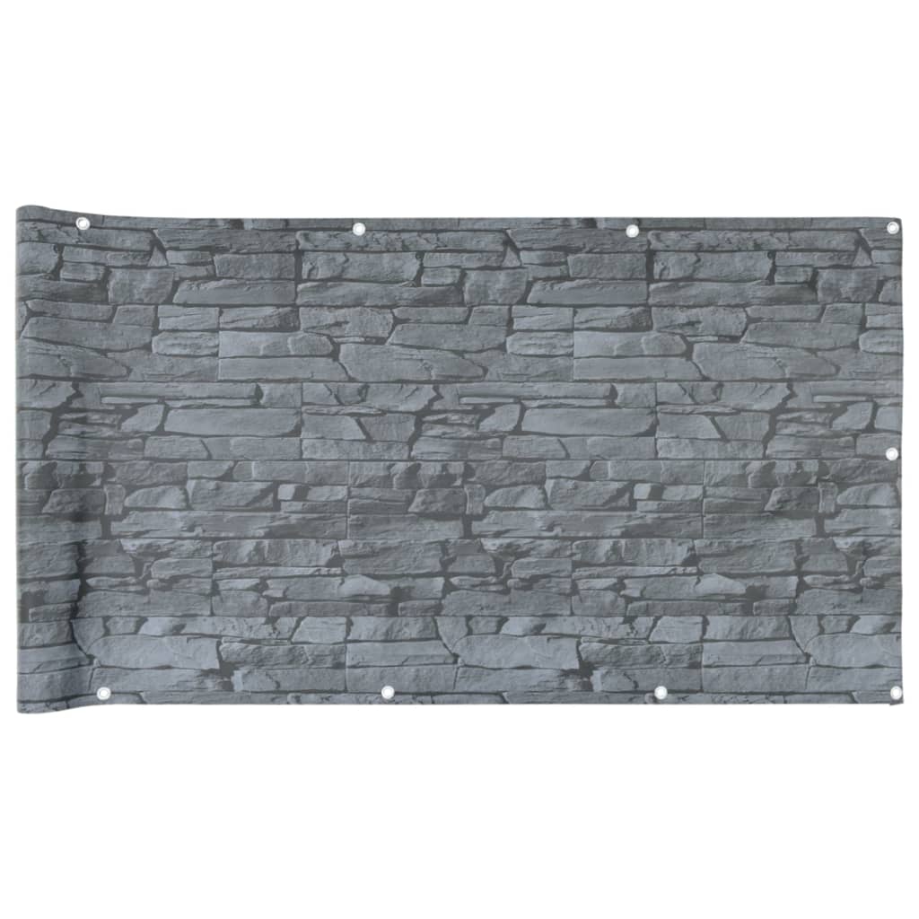 Vidaxl Balkonisarchemark Steen Muster 700x120 cm Pvc Grey