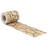 Vidaxxl Garten-Sichtschutz grobes Steinmuster 35x0,19 m PVC beige