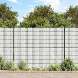 Vidaxxl Garten-Sichtschutz Marmor-Kiesmuster 35x0,19 m PVC grau