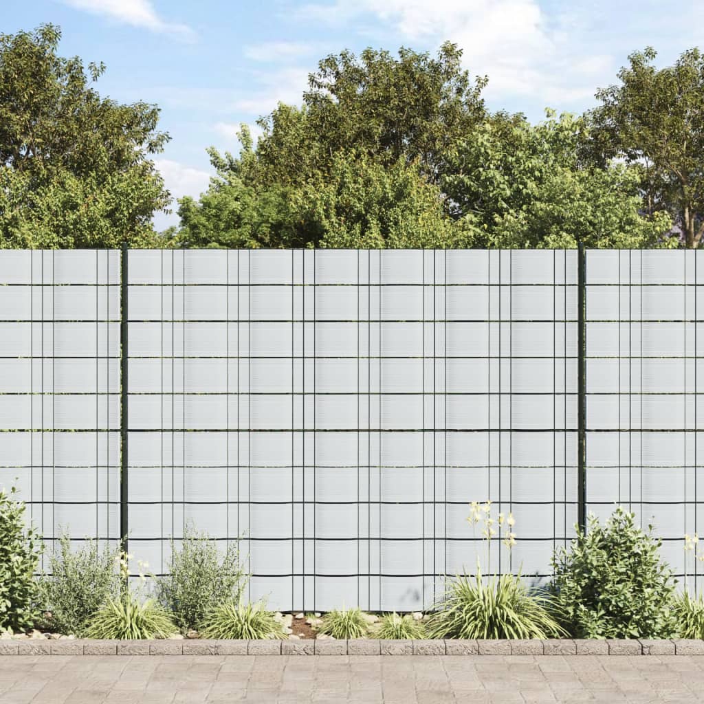 Vidaxxl Garten-Sichtschutz 10 Stück 252,5x19 m PVC hellgrau