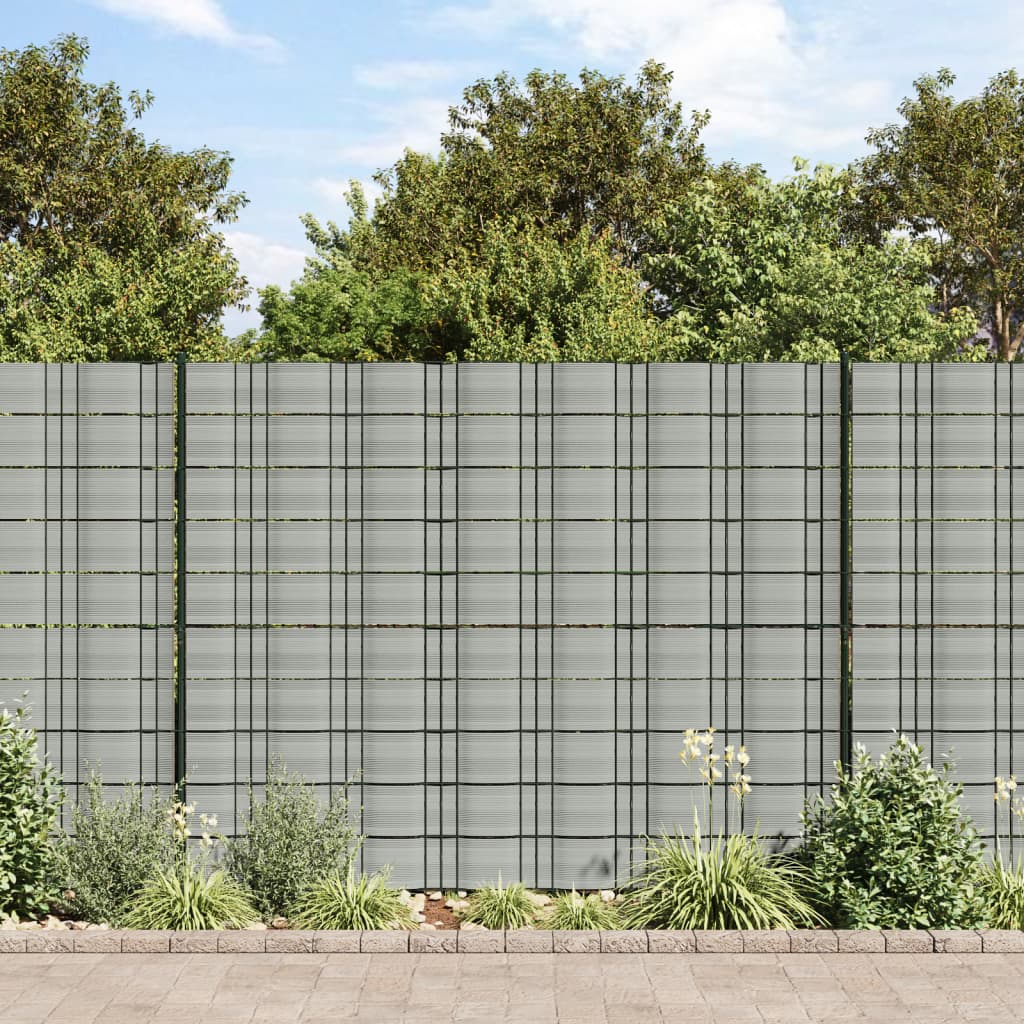Vidaxxl Garten-Sichtschutz 10 Stück 252,5x19 m PVC Steingrau