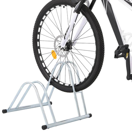 VidaXL Fahrradständer für 2 Fahrräder, freistehend aus verzinktem Stahl