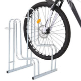 VidaXL Fahrradständer für 2 Fahrräder, freistehend aus verzinktem Stahl