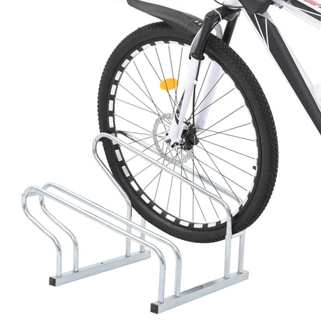VidaXL Fahrradständer für 2 Fahrräder, freistehend aus verzinktem Stahl