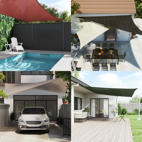 Vidaxl Sonnensegel 160 g m² quadratisch 2x2 m HDPE hellgrau