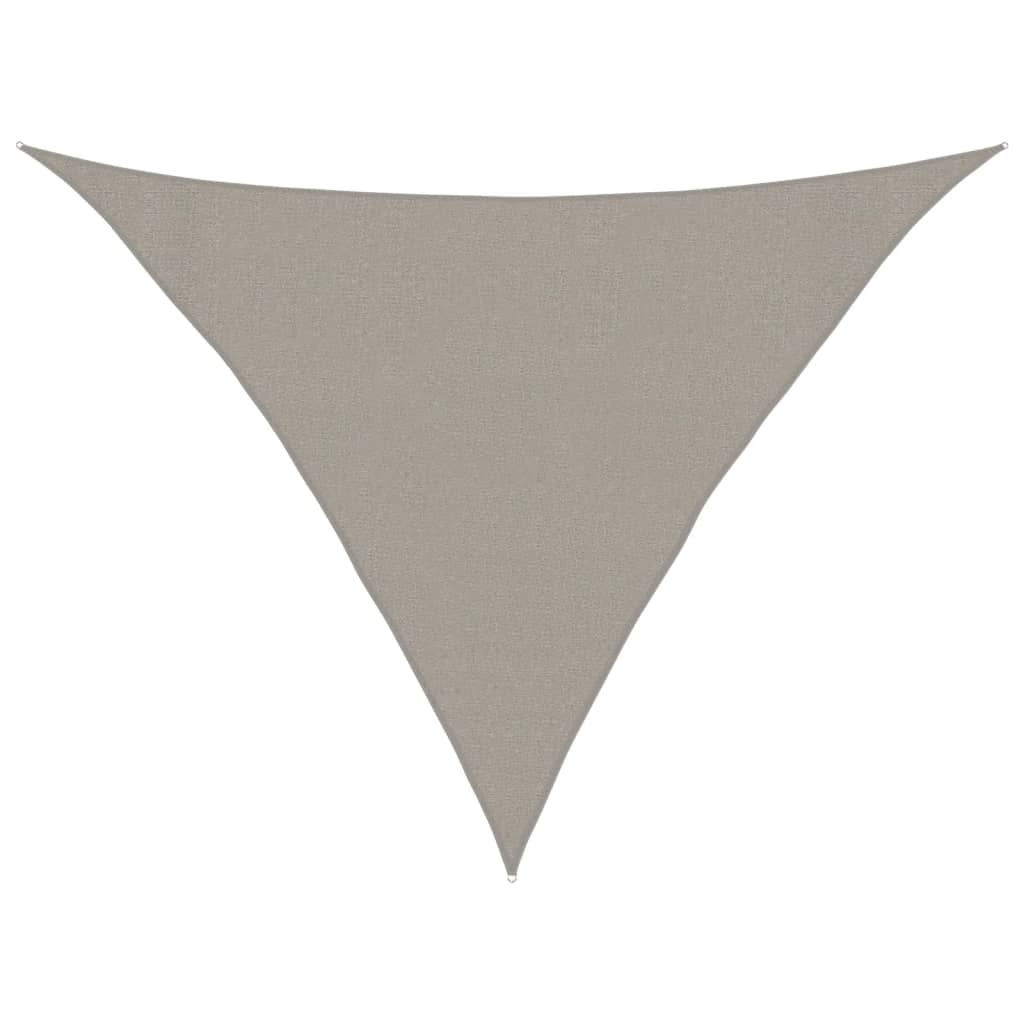 Vidaxl zonnezeil 160 g m² driehoekig 3x3x4,2 m hdpe lichtgrijs